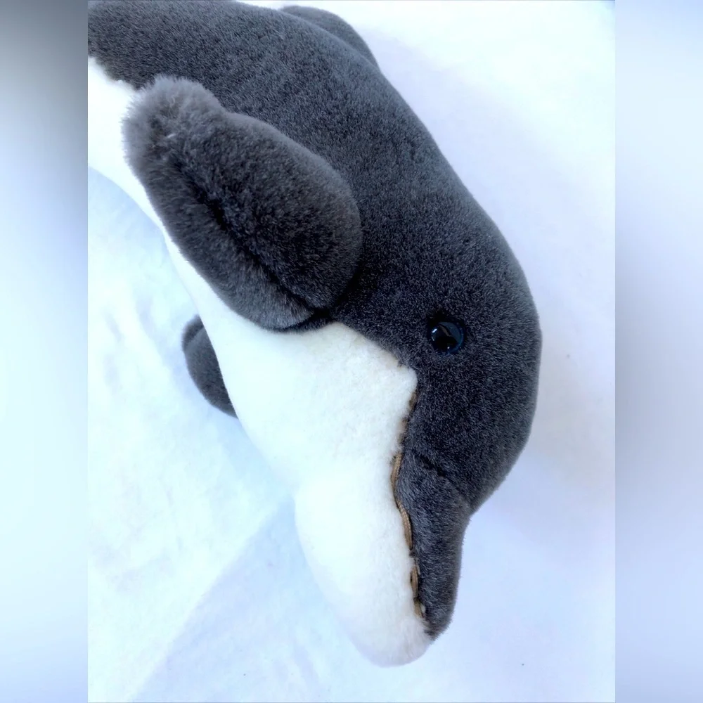 Dolphin Plush Toy Unbranded 14” Stuffed Animal Gray Soft Ocean